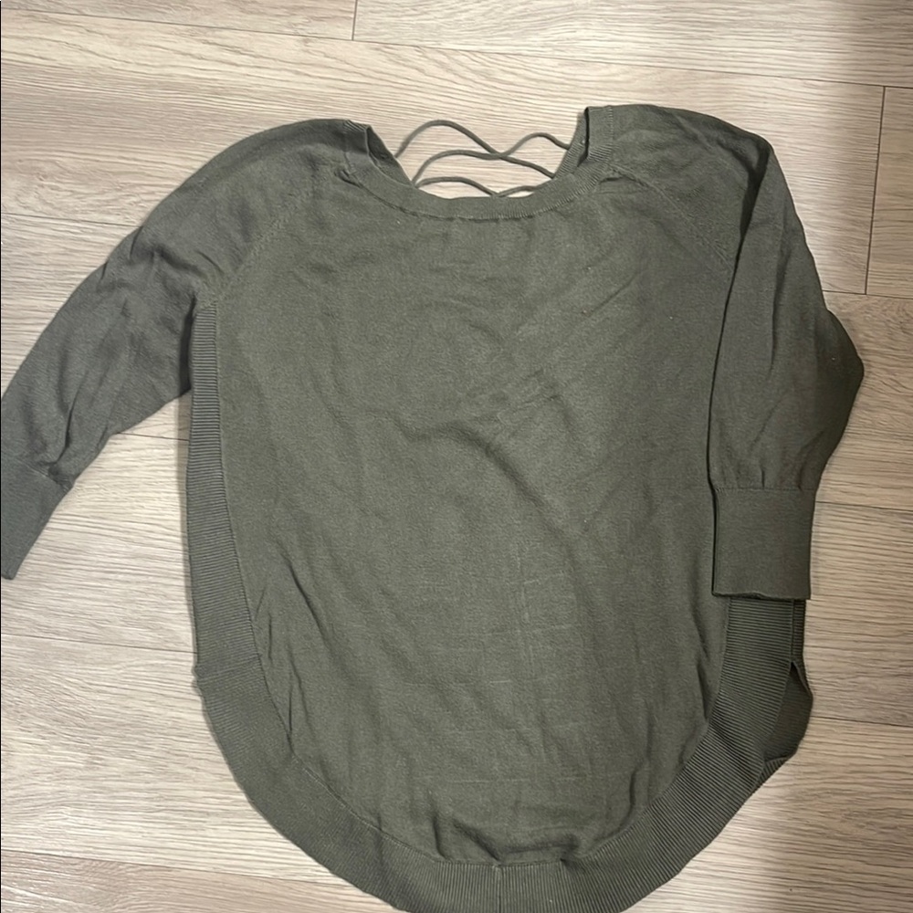 Express Olive Knit Top